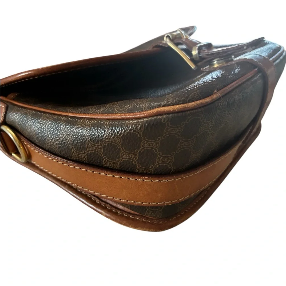 Vintage Rare Medium Celine Macadam Crossbody Bag - Picture 3 of 12